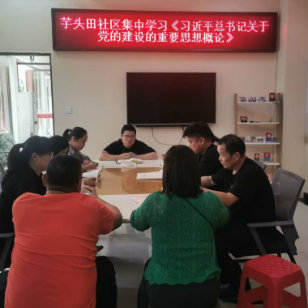 芋头田社区集中学习《习近平总书记关于党的建设的重要思想概论》