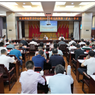曾平原主持区委理论学习中心组2025年第五次集体（扩大）学习