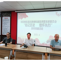 岳阳楼街道志愿者和谐宣讲团：党旗飘扬 两新闪光