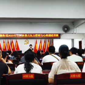 枫桥湖街道开展压力管理与心理调适科普讲座