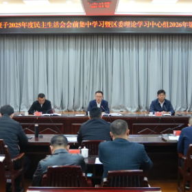 白再兴主持区委常委班子2025年度民主生活会会前集中学习暨区委理论学习中心组2026年第一次集体学习