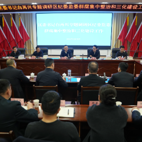 白再兴专题调研区纪委监委群腐集中整治和“三化”建设工作