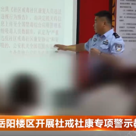 岳阳楼区开展社戒社康专项警示教育
