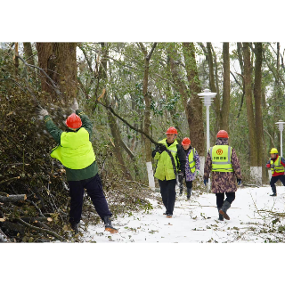 金鹗公园管理中心：全力以赴清雪 保障市民游园安全