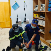 区消防救援大队组织医院微型消防站人员开展消防培训