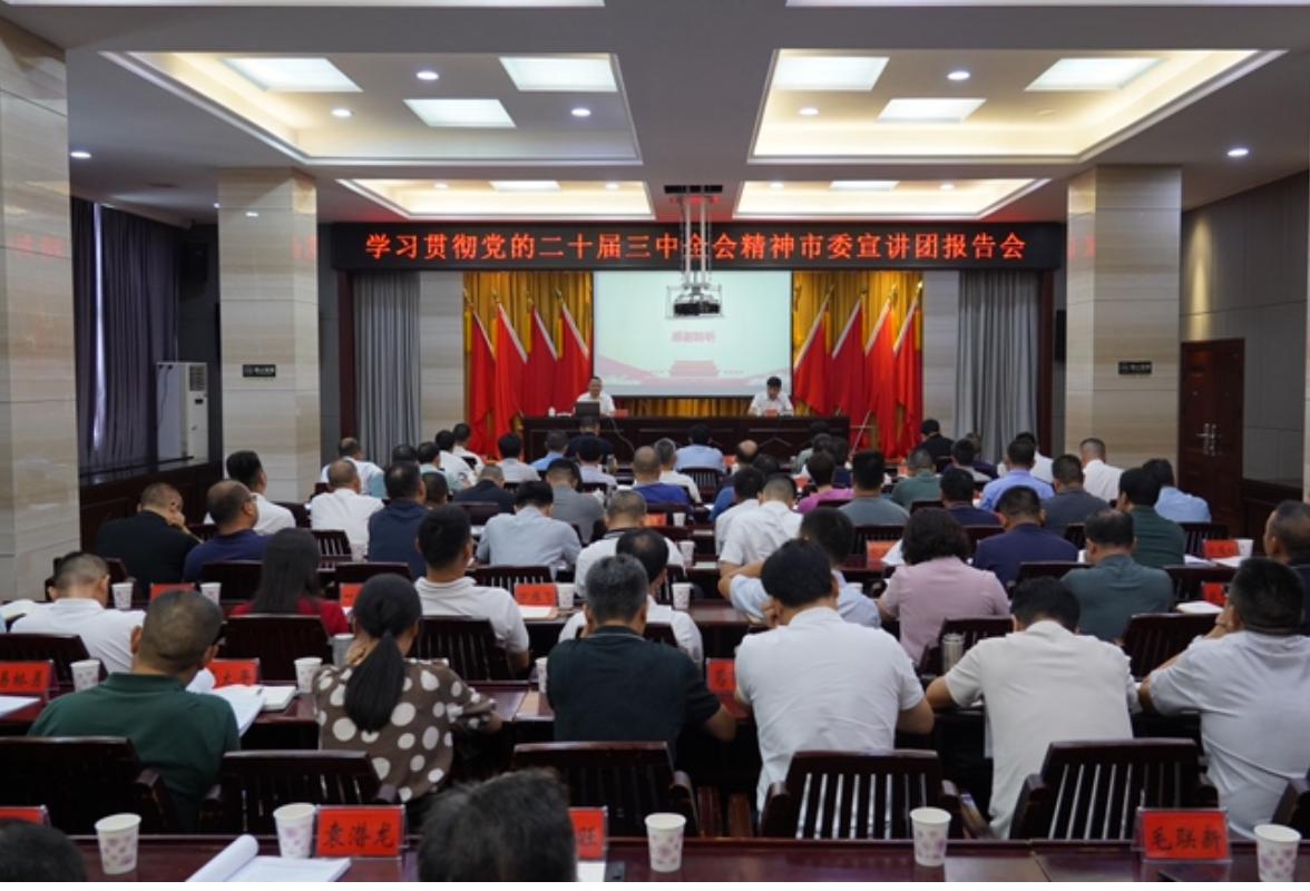 学习贯彻党的二十届三中全会精神市委宣讲团报告会在我区举行