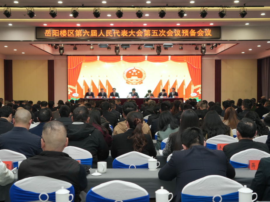 岳阳楼区第六届人民代表大会第五次会议预备会议召开