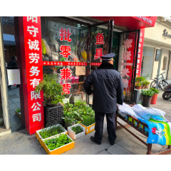 郭亮社区:联合城管整治占道种菜 文明执法焕新市容环境