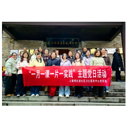 孝廉润初心 清风护健康——三眼桥社区医院党支部赴张谷英村开展主题党日活动