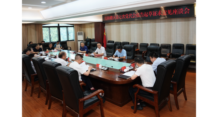 岳阳楼区召开第七次党代会报告起草征求意见座谈会