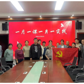 学坡社区开展一月一课一片一实践主题党日活动