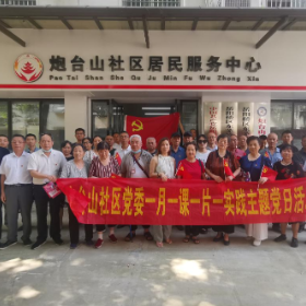 东茅岭街道炮台山社区召开七一党员大会