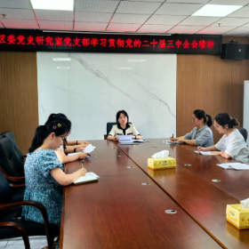 区委党史研究室学习贯彻党的二十届三中全会精神