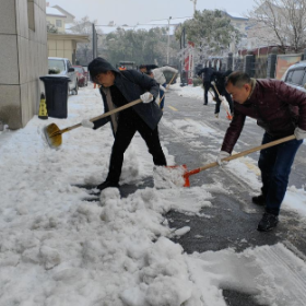 以雪为令齐上阵，闻雪而动显担当