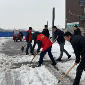 芭蕉湖社区：“铲雪除冰 情暖寒冬”志愿者活动
