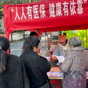 吕仙亭社区开展“人人有医保 健康有依靠”医保政策宣传活动