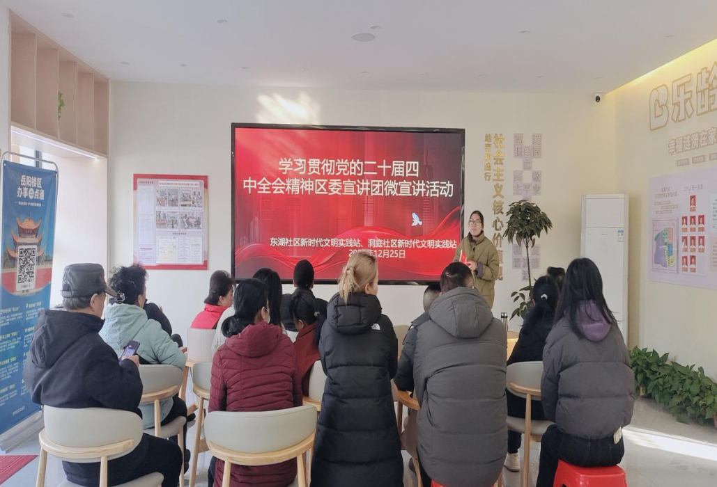 东湖社区：学习贯彻党的二十届四中全会精神区委宣讲团微宣讲