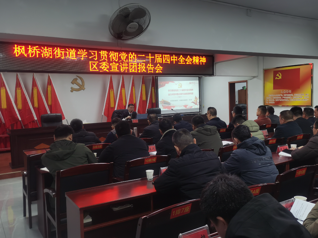 全会精神润基层 凝心聚力促发展——枫桥湖街道开展党的二十届四中全会精神宣讲活动