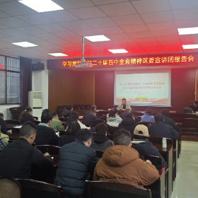 金鹗山街道举办学习贯彻党的二十届四中全会精神区委宣讲团报告会