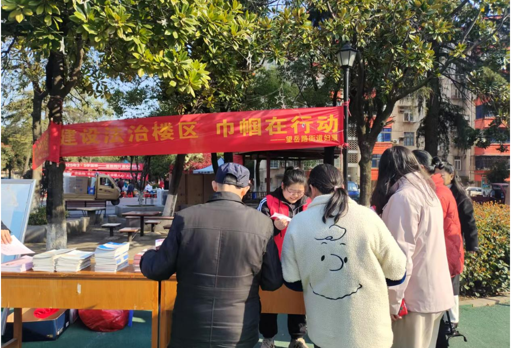 望岳路街道开展“法润巾帼 共筑和谐”普法宣传活动