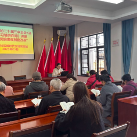 梅溪桥社区开展2025年学习《党的二十届三中全会<决定>学习辅导百问》——“深化党的建设制度改革”讲座