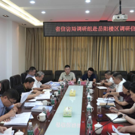 省信访局调研组赴岳阳楼区调研信访工作