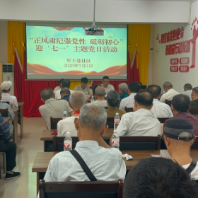年丰巷社区：“正风肃纪强党性 砥砺初心”迎‘七一’主题党日活动