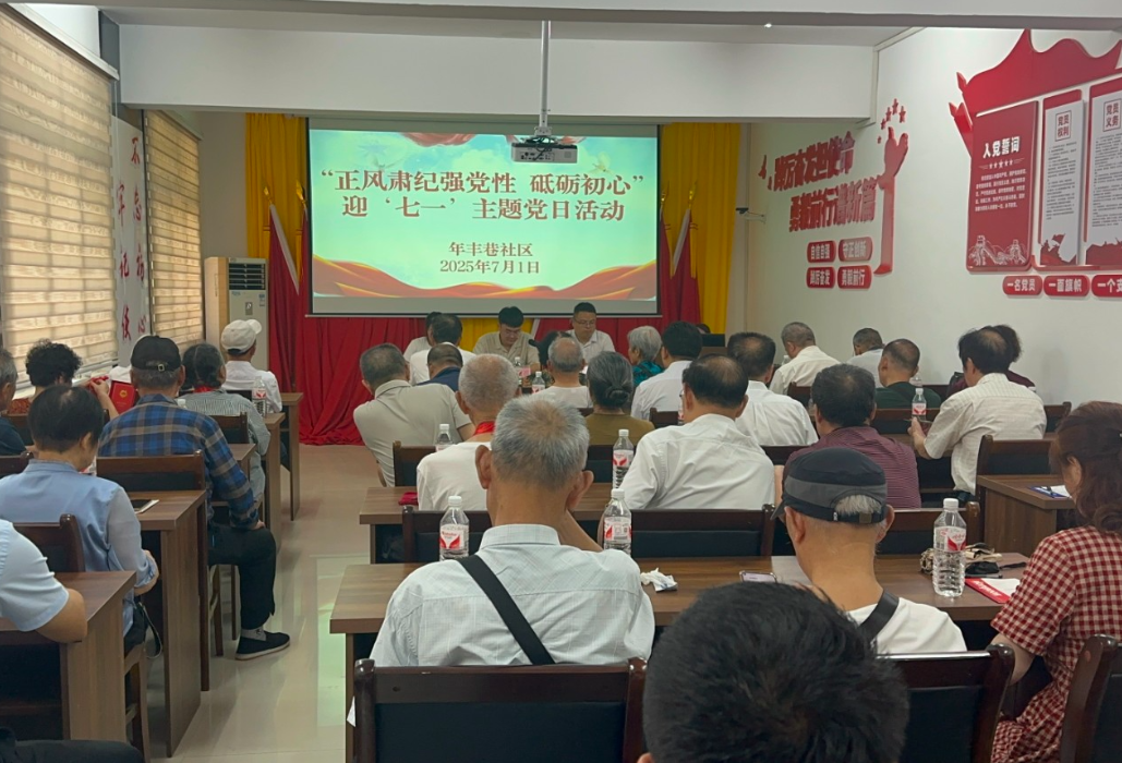 年丰巷社区：“正风肃纪强党性 砥砺初心”迎‘七一’主题党日活动