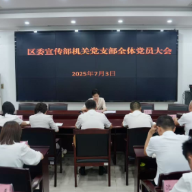 区委宣传部机关党支部全体党员大会召开