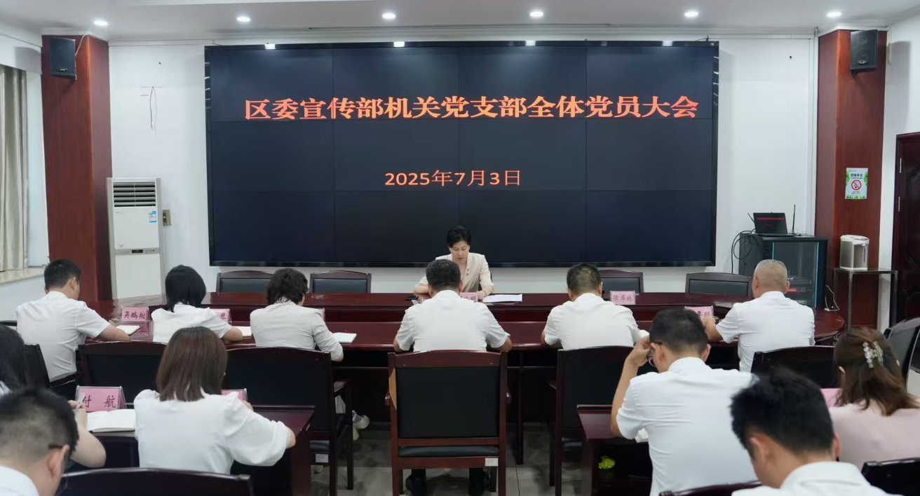 区委宣传部机关党支部全体党员大会召开