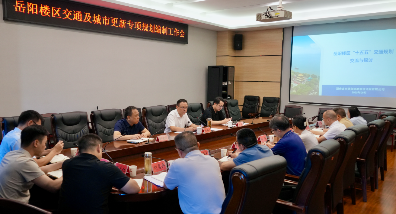 岳阳楼区专题研究交通及城市更新专项规划编制工作
