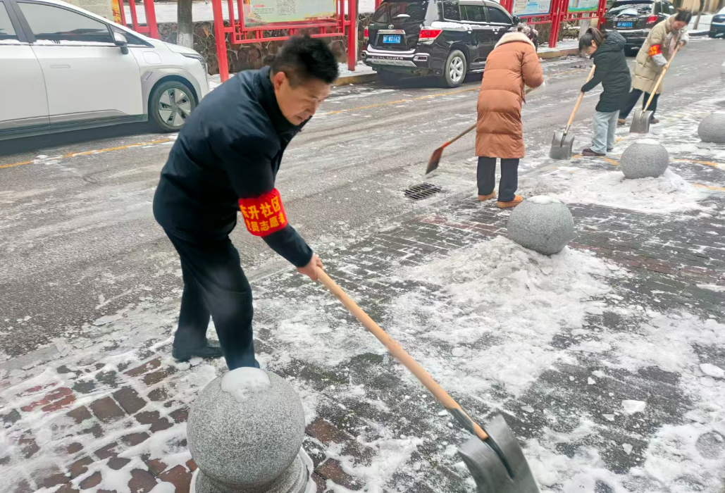 王家河街道东升社区开展“冰雪无阻志愿路·暖心服务护家园”志愿服务活动