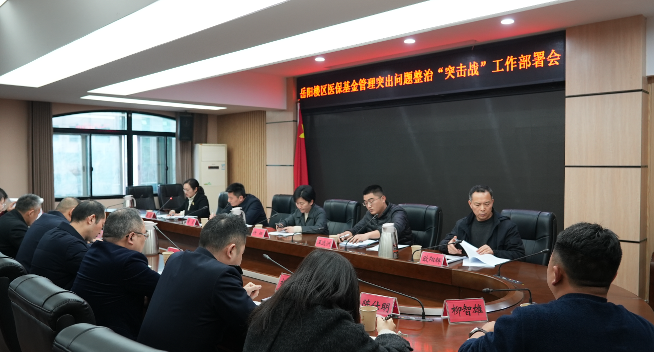 岳阳楼区医保基金管理突出问题整治“突击战”工作部署会召开