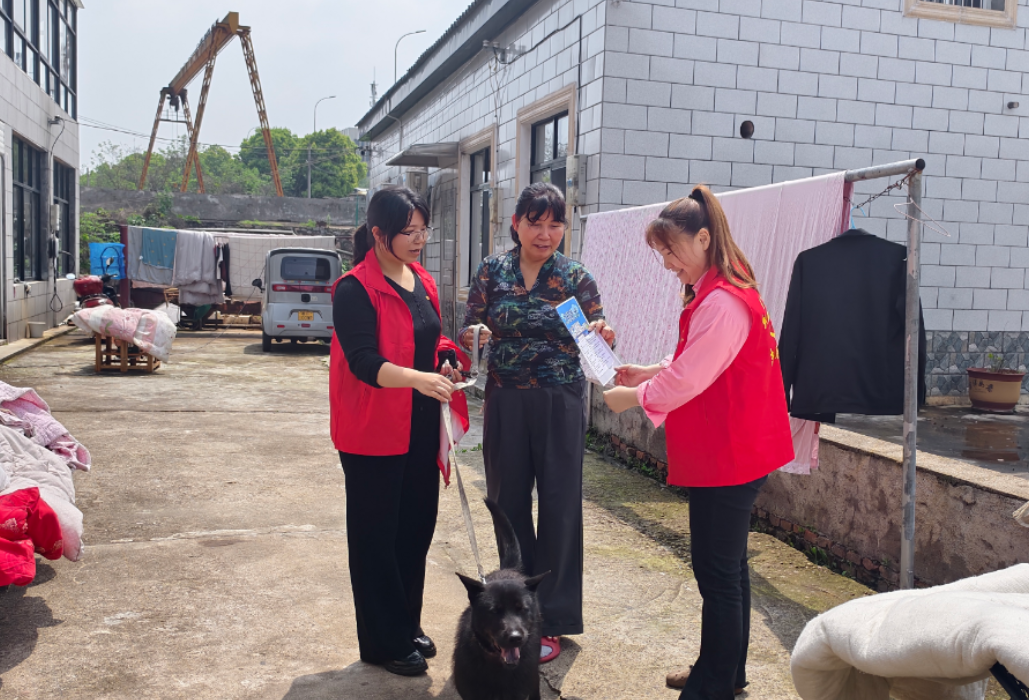 “文明养犬倡新风，和谐邻里暖人心”——羊角山社区开展文明养犬入户宣传活动
