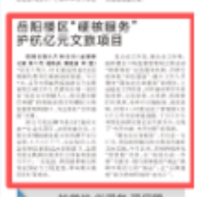 《岳阳日报》头版刊发｜岳阳楼区“硬核服务”护航亿元文旅项目
