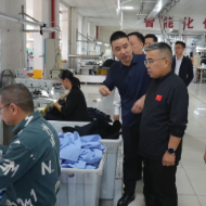 向青松调研督导船湾镇服饰产业