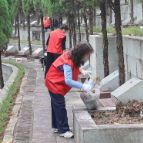 【新时代文明实践在醴陵】缅怀革命先烈  志愿者开展烈士陵园清扫活动