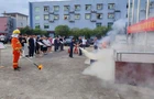 警钟长鸣筑防线 政企联动护平安——大成桥镇指导特步湖南公司开展消防安全演练