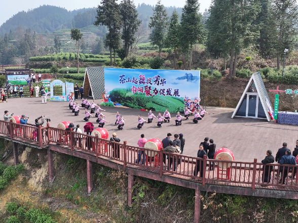 茶山起舞展风采 巾帼助农促振兴——保靖县“村操”获奖队伍茶园展演活动举行