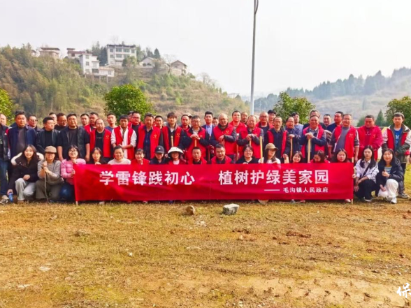 学雷锋践初心 植树护绿美家园——毛沟镇开展党员冬春训植树节主题实践活动