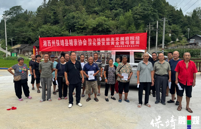残联牵线精亲协会“组团式”帮扶 保靖爹娘寨片区27户残疾人领到“致富猪”