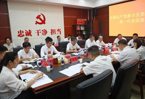 陈雄参加县第十四次党代会第一代表团讨论