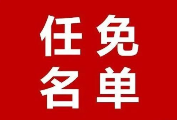 新田县人民代表大会常务委员会任命名单