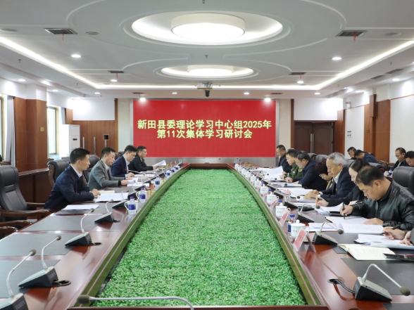 新田县委理论学习中心组开展2025年第11次集体（扩大）学习