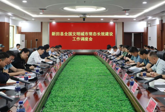 新田县全国文明城市常态长效建设工作调度会召开