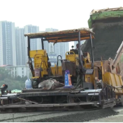 零陵：假期建设“不打烊” 萍阳北路施工忙