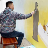 苏永“双城记” 画图识零陵一一江苏常熟团队怀素公园墙绘创作圆满收官