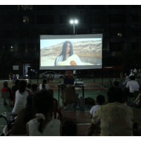 衡南县开展“月圆邻里”社区公益电影放映活动