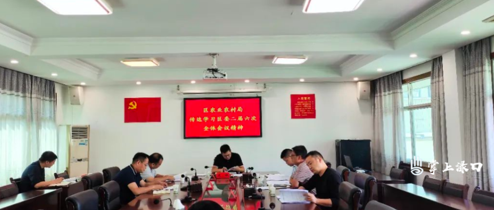 渌口区农业农村局传达学习区委二届六次全会精神