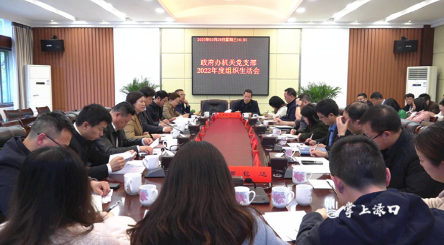 赖晓智参加区政府办机关党支部组织生活会